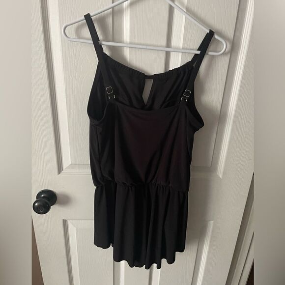 🆕 Aqua Green™ ~ Women's Size M~ Black ~1 Pc. Swimsuit w/Pockets romper - Picture 5 of 6